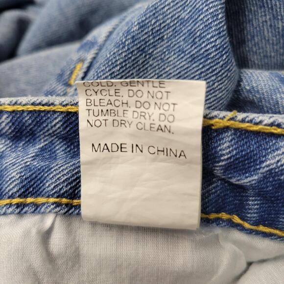 Shein Jeans Womens 28 High Rise Straight Leg Button Fly Distressed Hem Denim - Picture 11 of 15